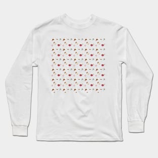 Coffee Cup Pattern Long Sleeve T-Shirt